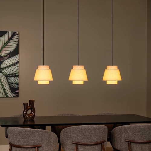 Lucide TRIBUTE - Pendelleuchten - 3xE27 - Beige - Atmosphäre 1
